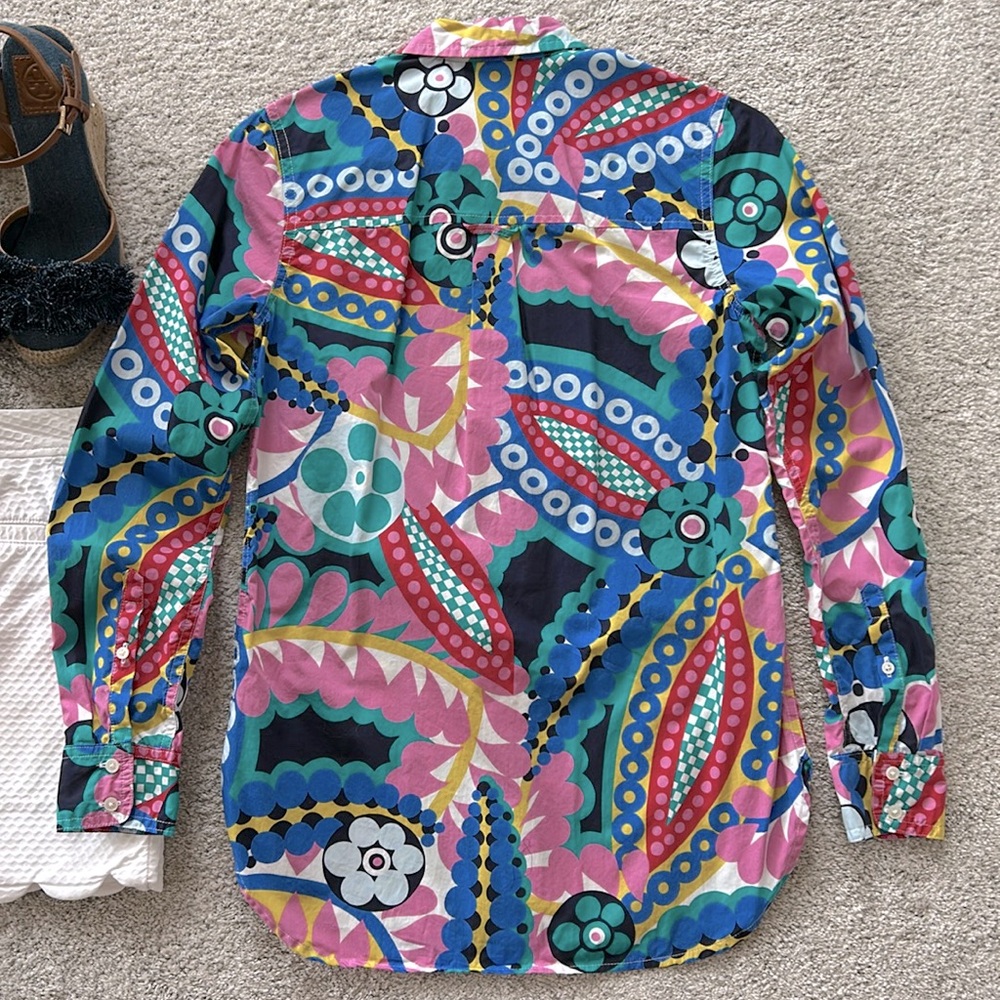 J. Crew Classic Fit Boy Shirt in Ratti Kaleidoscope Floral - Picture 7 of 7